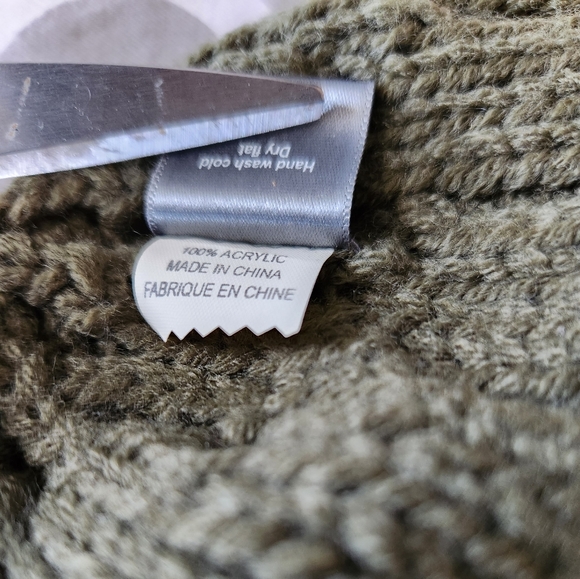 *Coal Knit Beanie Hat Green and Orange - Picture 6 of 6